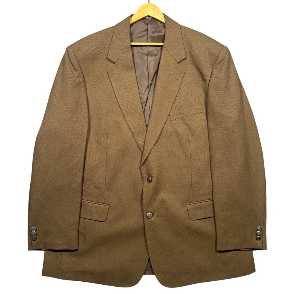 Haband‎ Executive Division Blazer Mens 48L Brown 2 Button Sport Coat